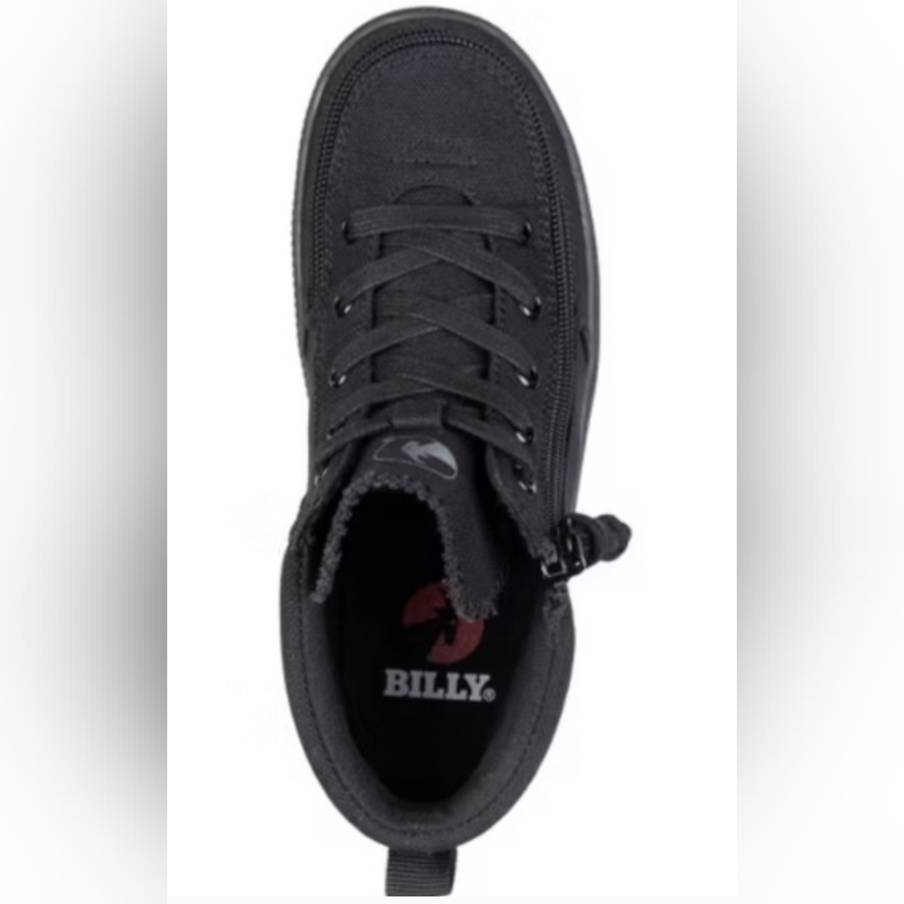 Kids Black High-Top Sneakers with Side Zipper - Picture 3 of 4